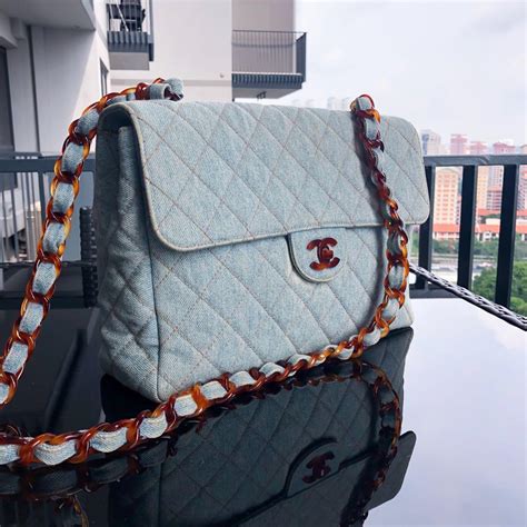 vintage chanel denim bag